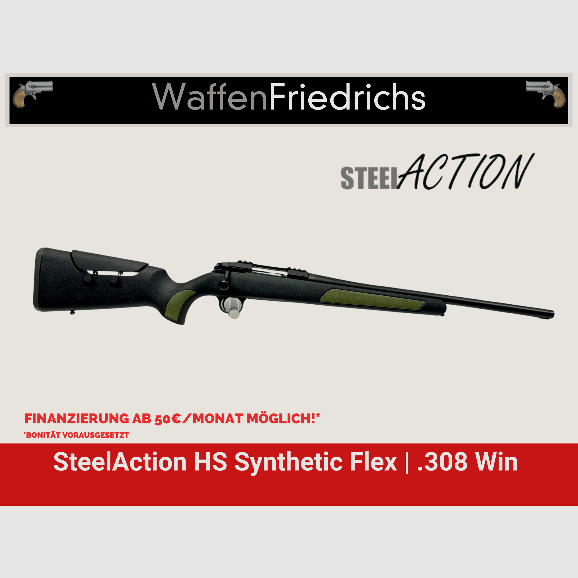 SteelAction HS Synthetic Flex mit verstellbarer Wange - WaffenFriedrichs