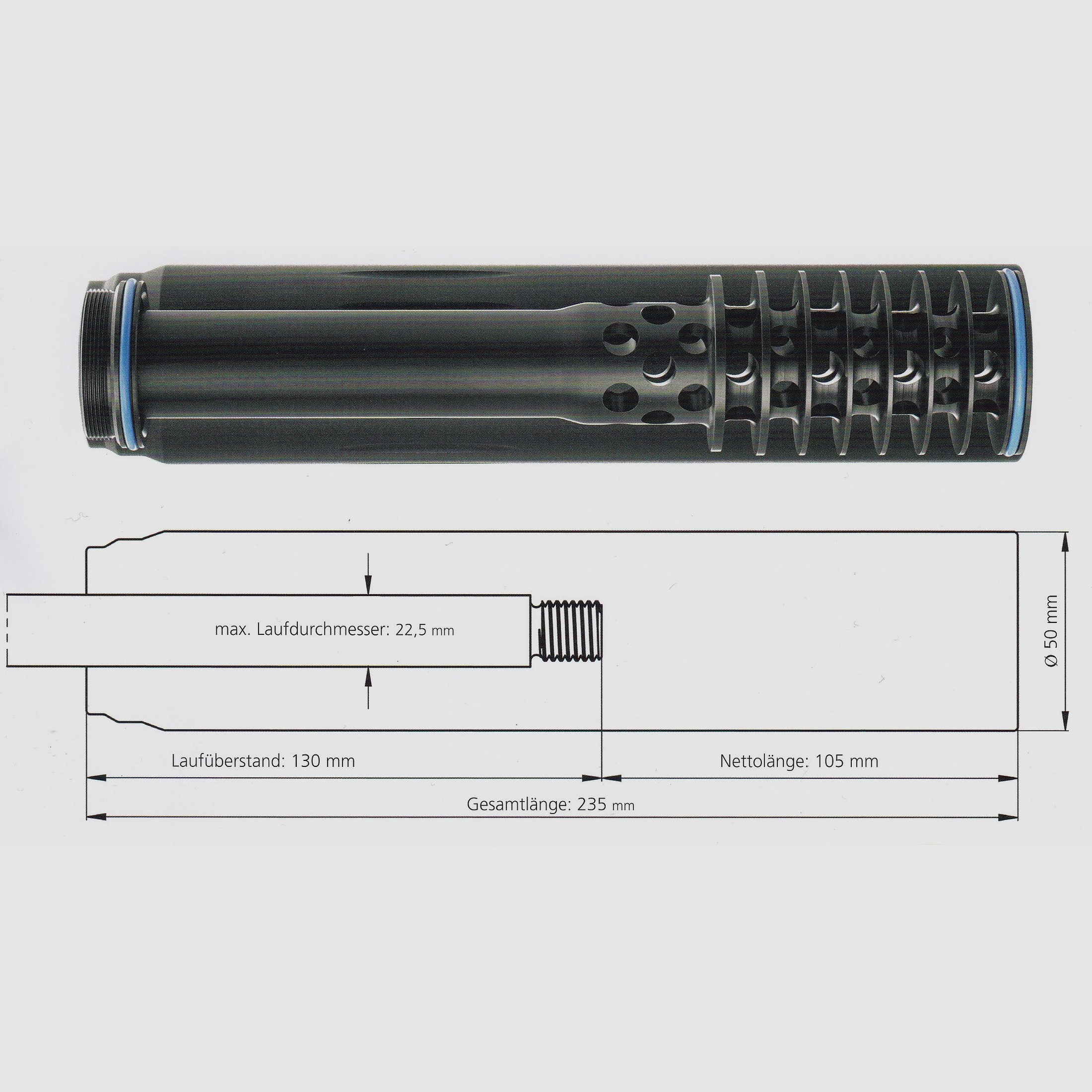 SOB 2 Silencer 7.62mm (.30) - M15x1, OV