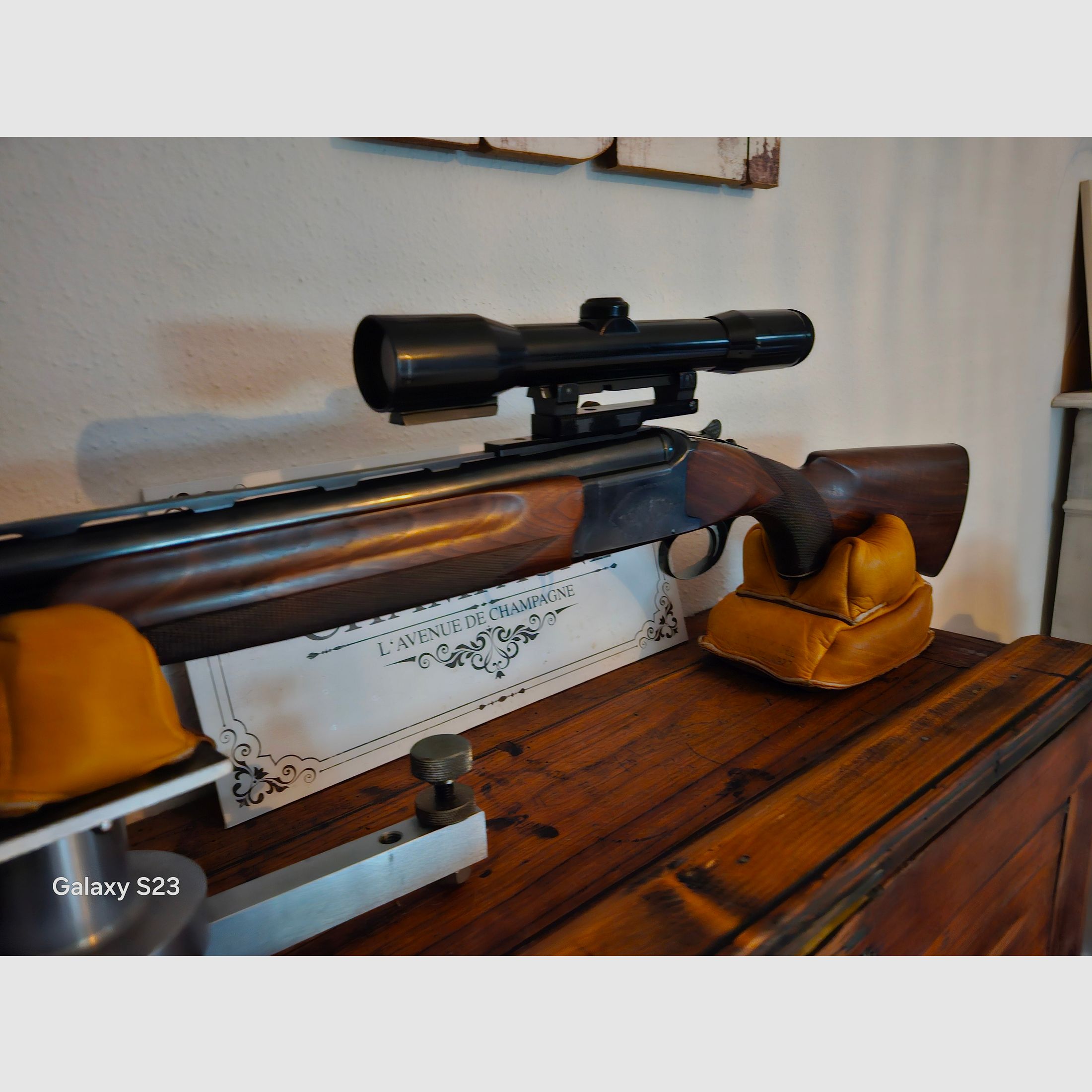 Over-and-under shotgun with interchangeable barrels in 45/70 - also trade for watch!