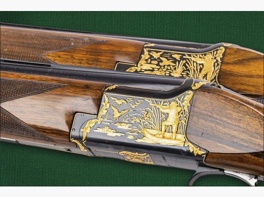 2 Browning B25 / FCS 25 Luxus-Flinten – Goldgravur – Sammlerzustand – Zertifikat