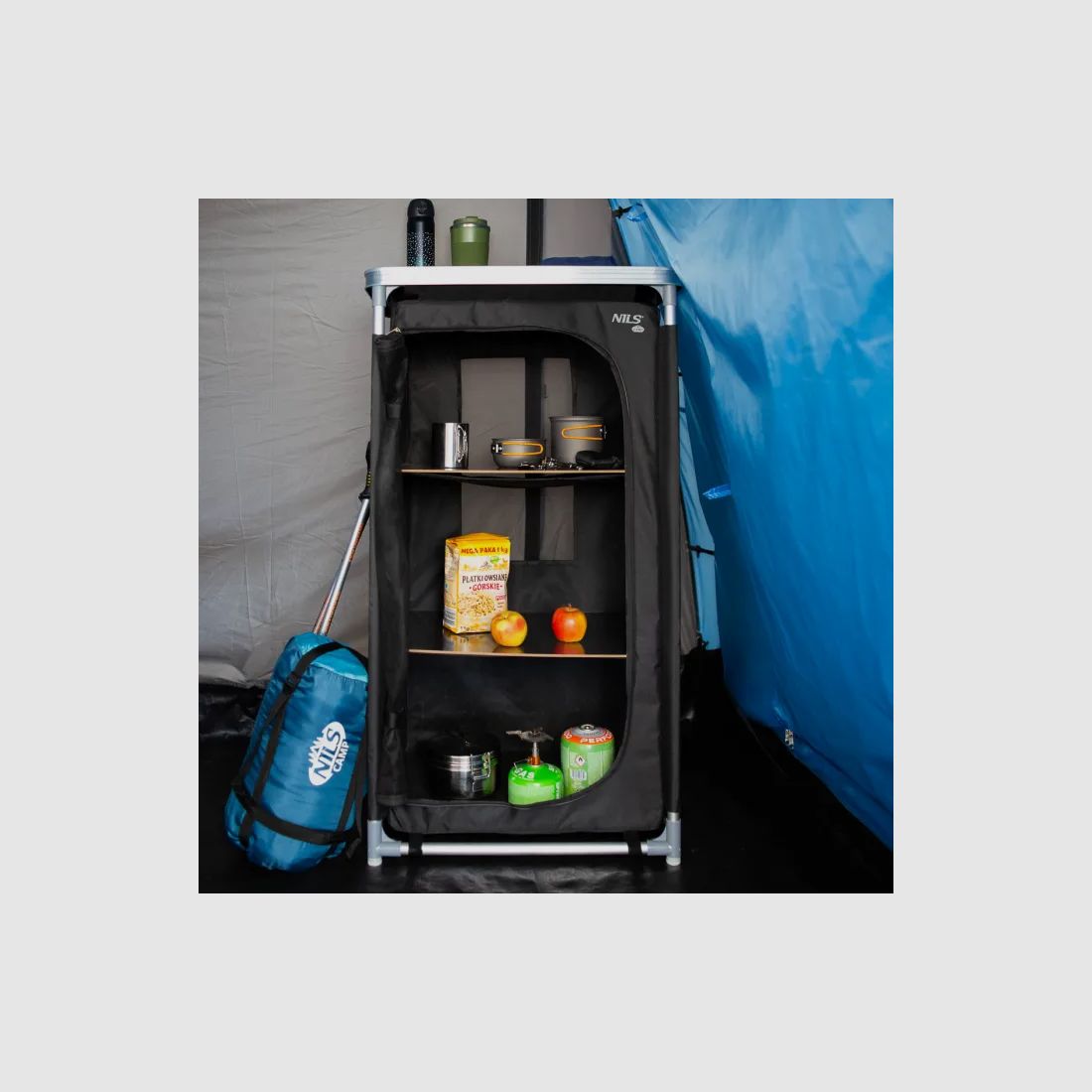 NC3036 Campingschrank mit Platte Nils Camp