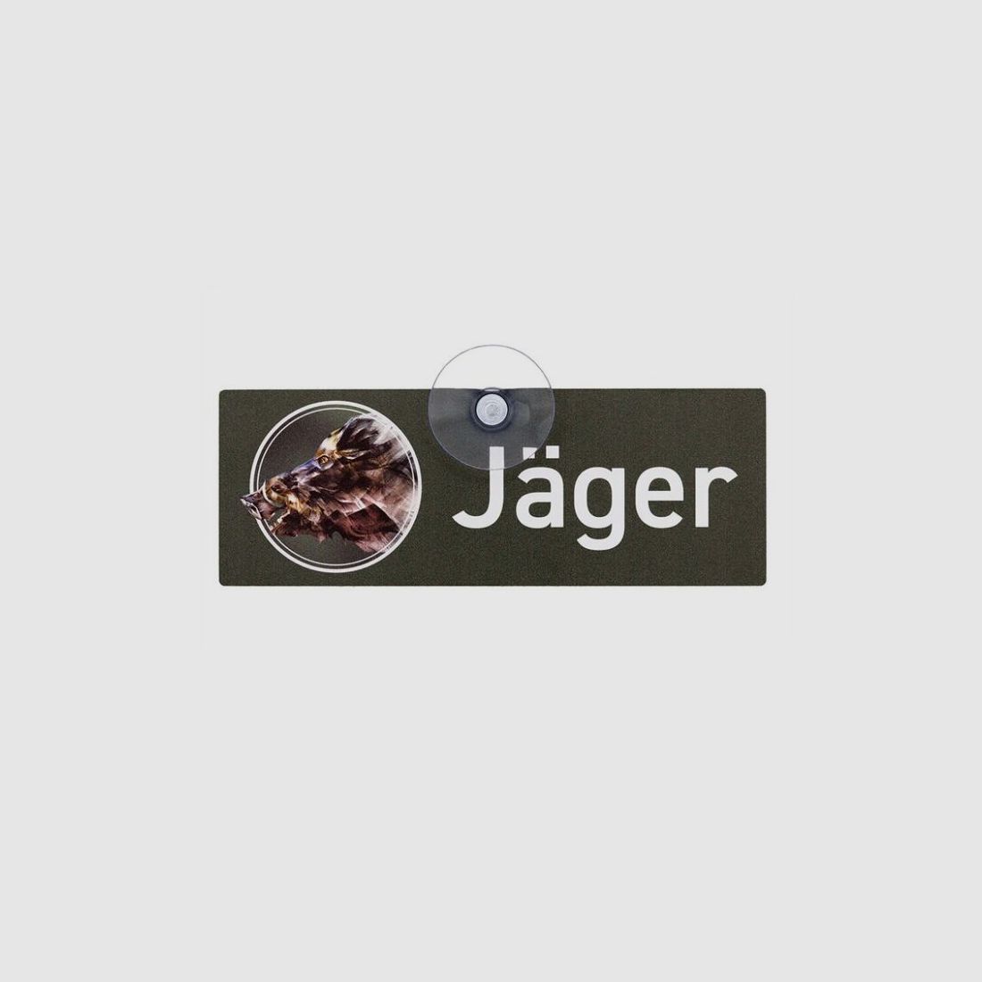 Wilde Hilde Saugnapfschild "Jäger" Wildschwein