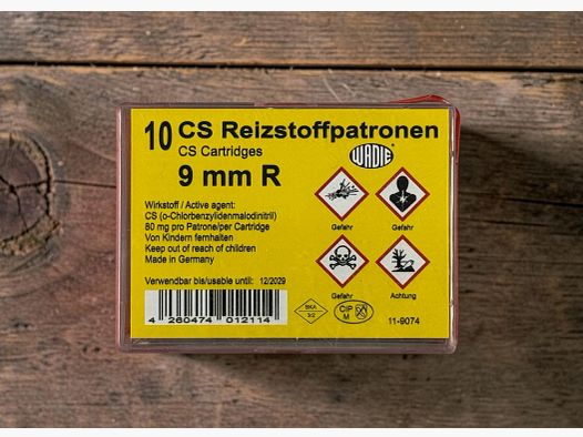 Wadie CS irritant cartridges cal. 9 mm R