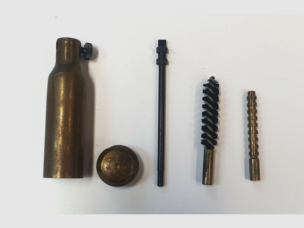 WFN Schweiz Orignal Schweizer Putzzeug für Pistole Model 1882, Messinghülsen