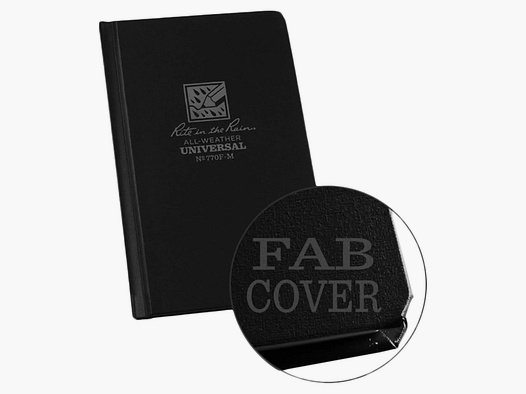 Rite in the Rain Cuaderno de Tapa Dura negro N° 770F-M