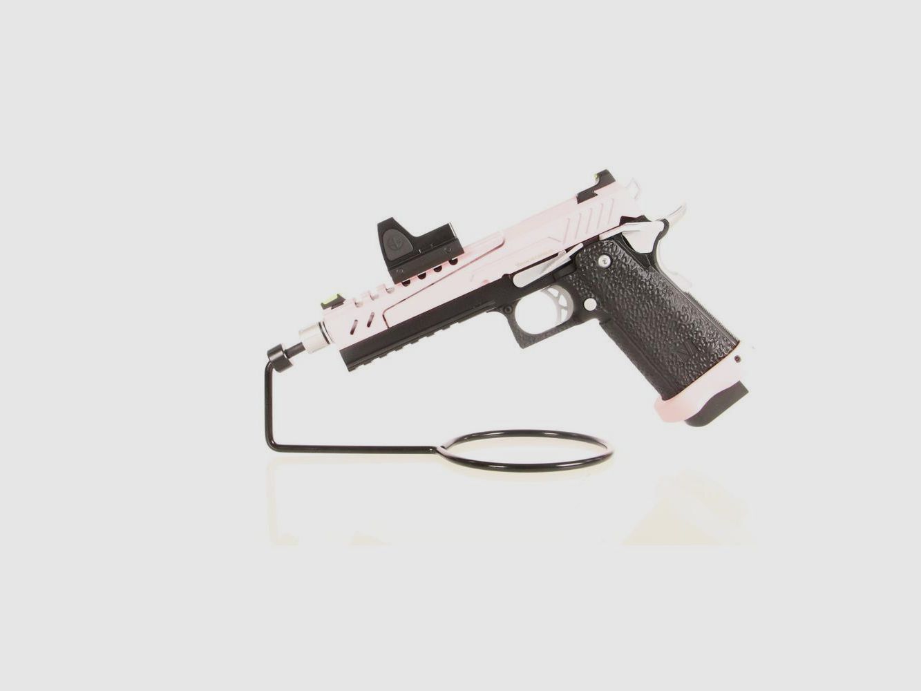 GBB Gas-Replikat Hi-Capa 5.1 SPLIT Vorsk - 1,0 Joule - Design Pink Schwarz Chrom - Leistung und Realismus, Bild 5 von 5