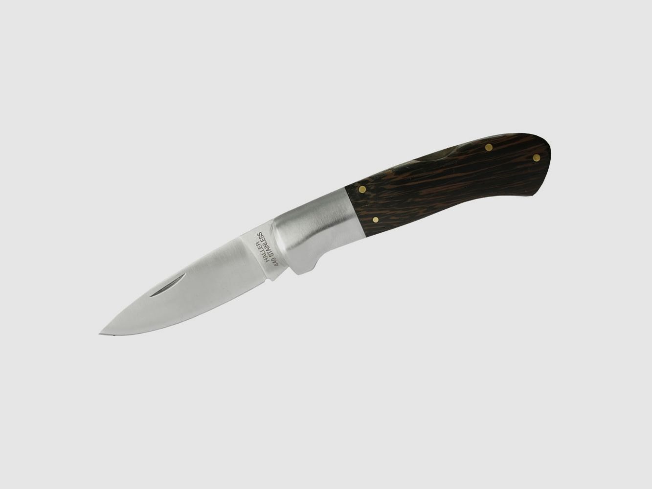 Taschenmesser Stahlbacken sw Wenge Holz §42a konform legal führen