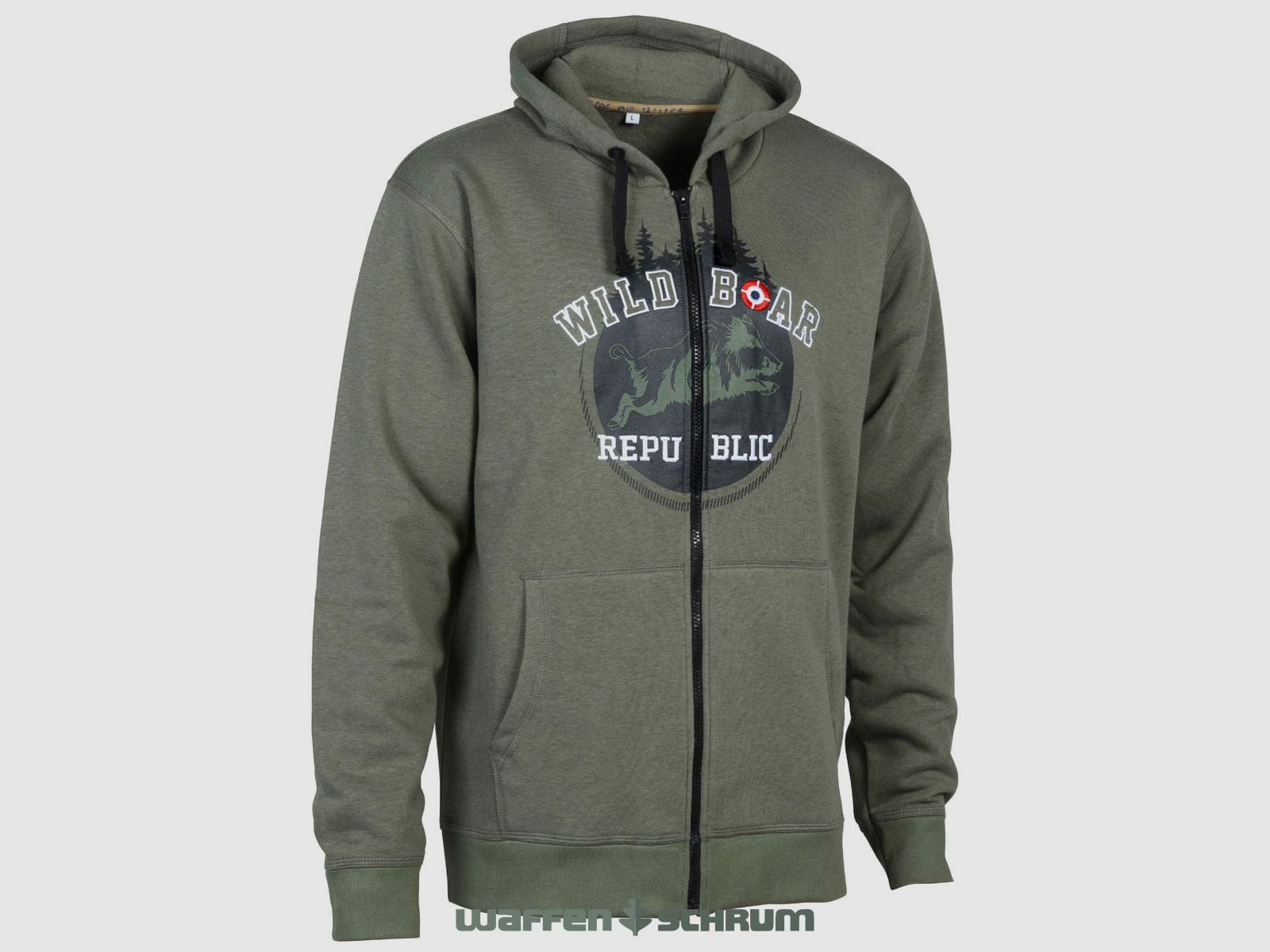 Percussion Sweatshirt mit Zip Republic khaki