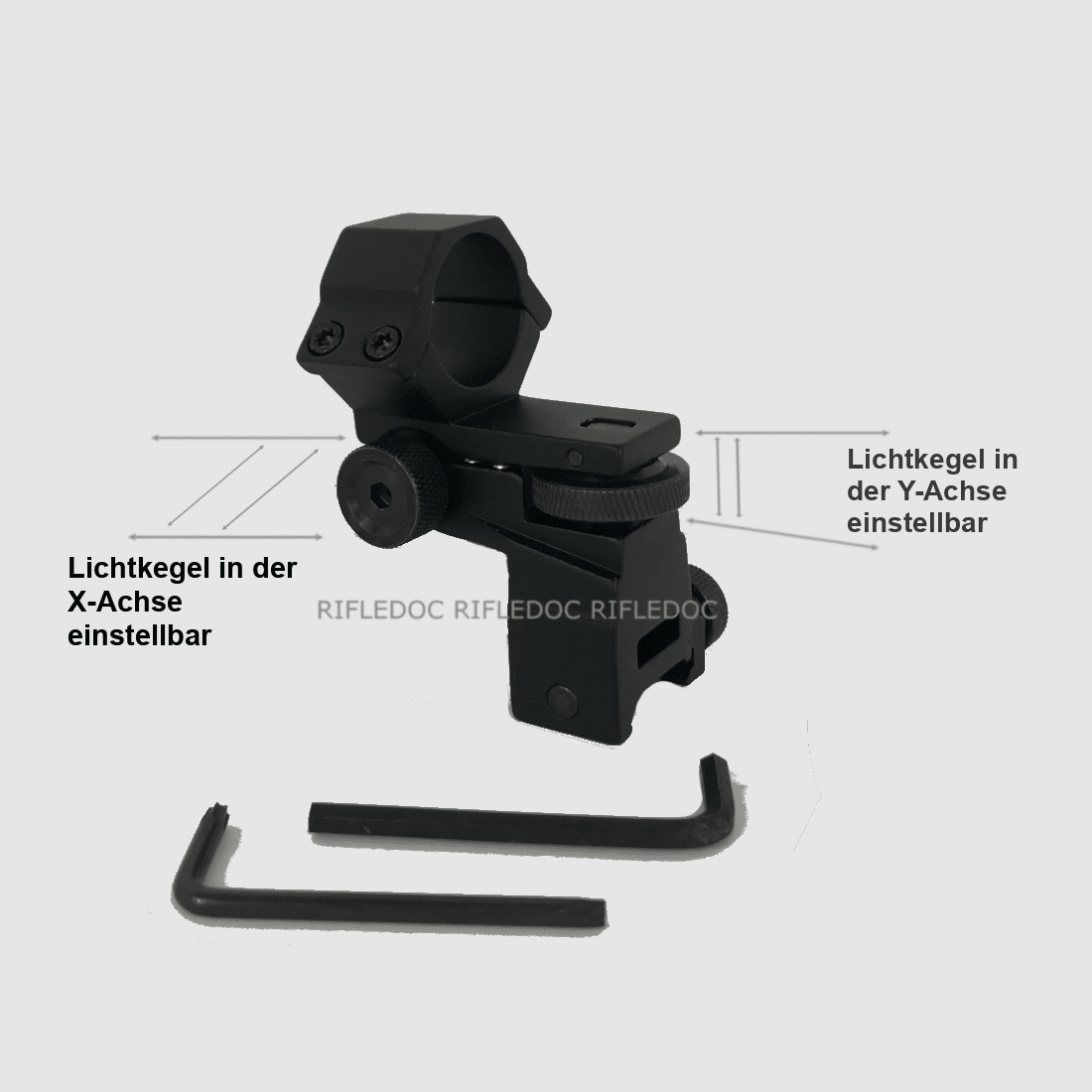 Universalhalterung Lampe bis 25mm (Weaver Picatinny Schiene)