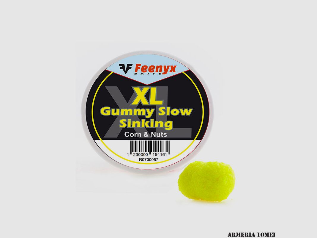 FEENYX BAITS – XL GUMMY SLOW SINKING Corn & Nuts 10MM