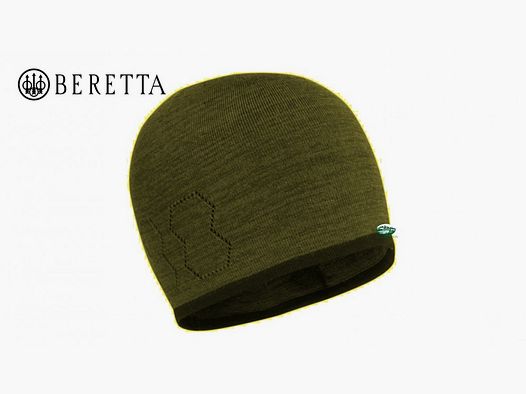BERETTA Cappello lana merino verde melange BC841