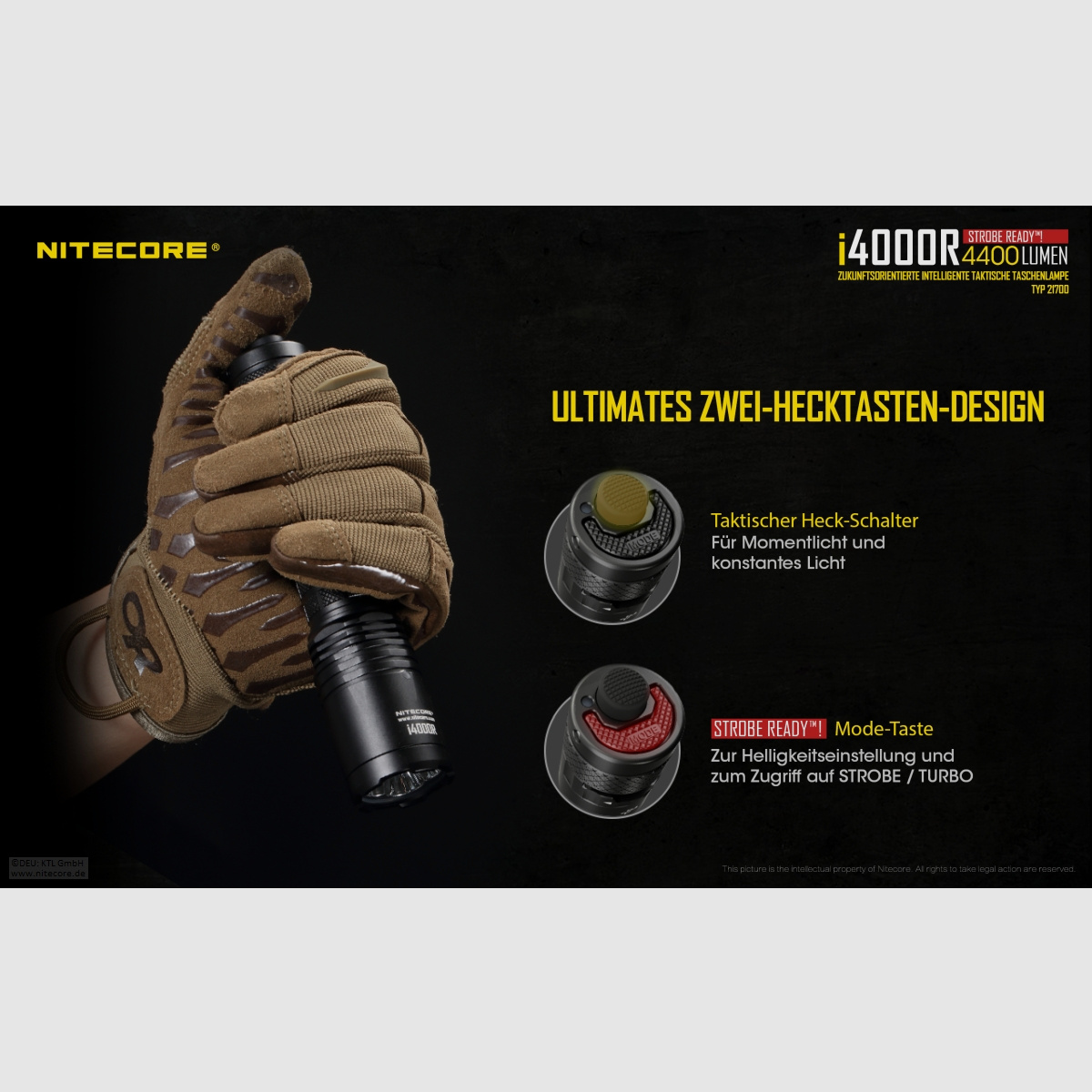 Nitecore I4000R flashlight i4000R 4400 lumens