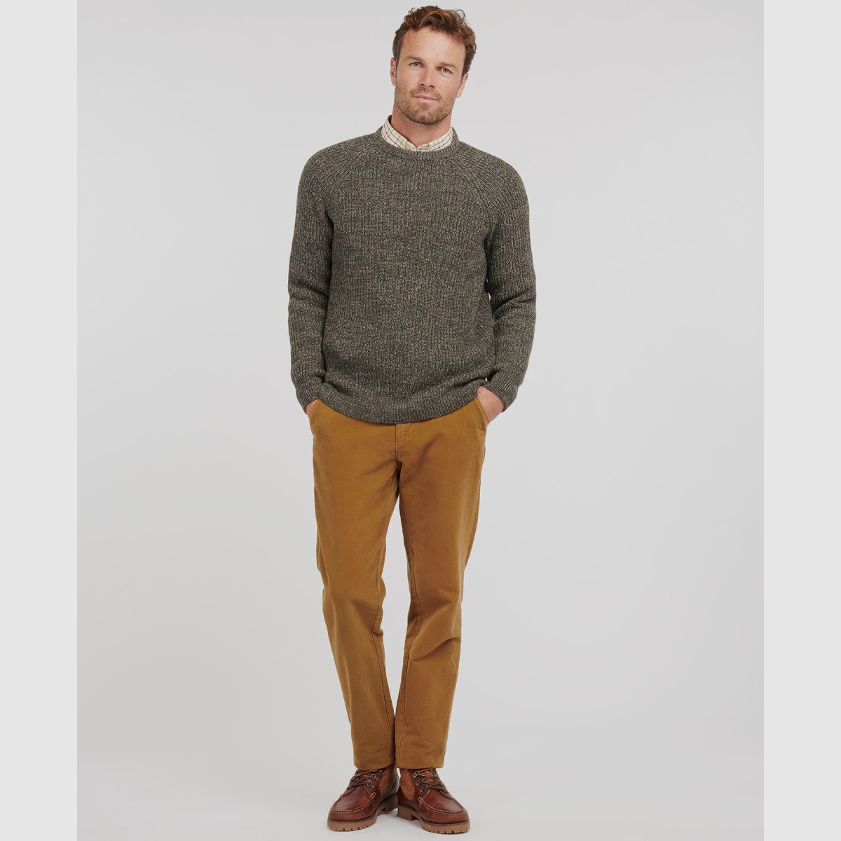 BARBOUR Horseford Crew Neck Pullover Olive