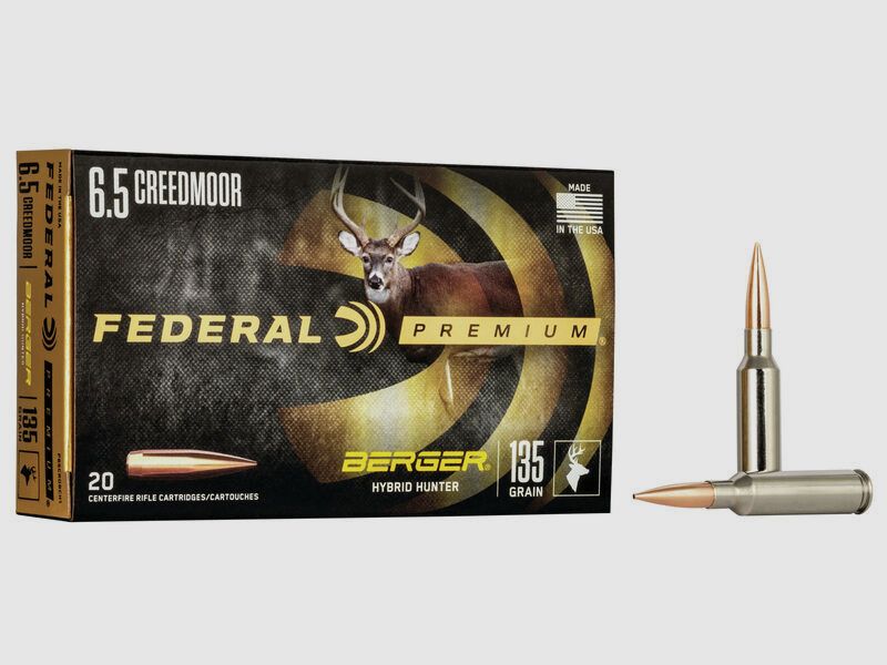 Büchsenmunition FEDERAL Berger Hibrid Hunter – 6.5 Creedmoor – 135 grains