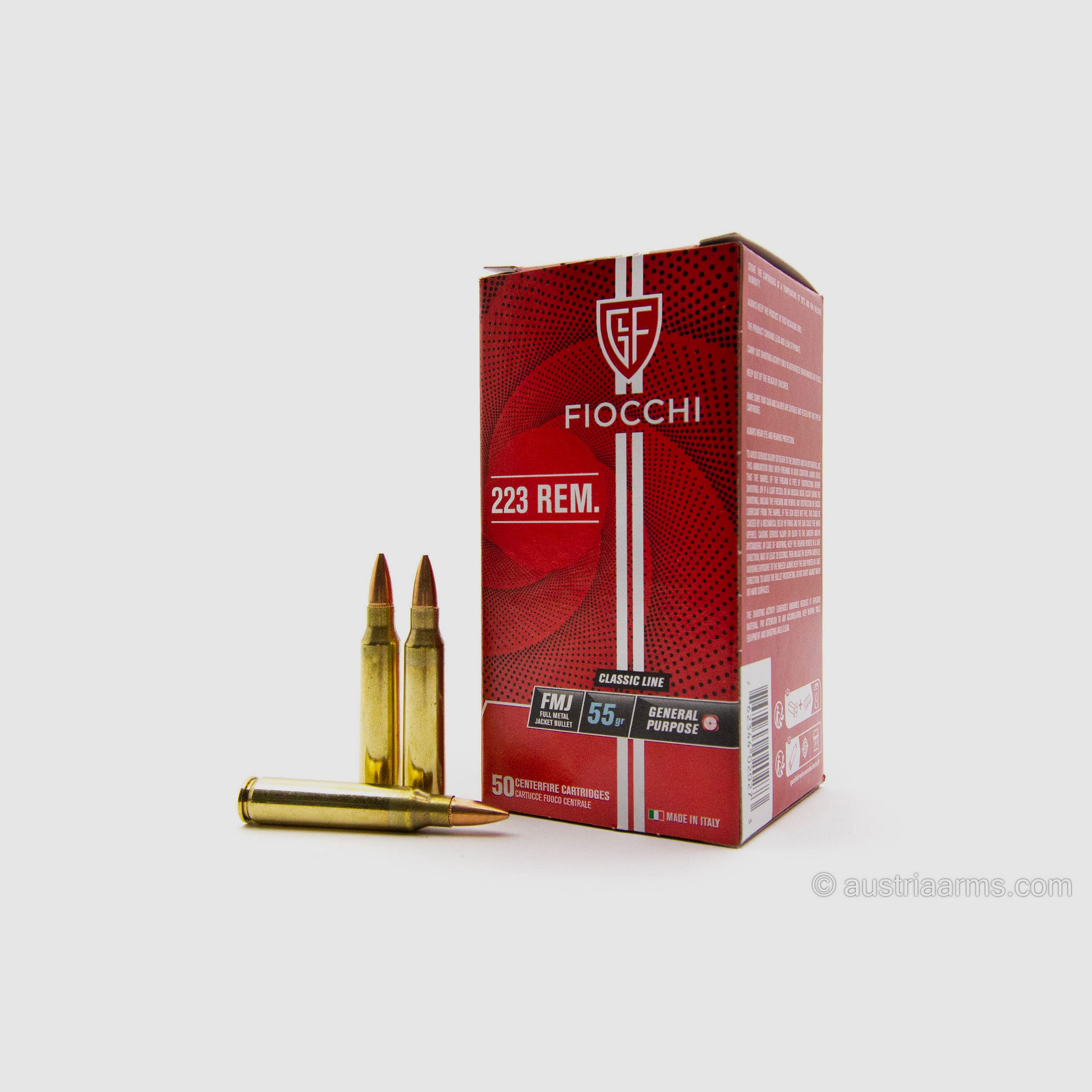 Fiocchi 55gr FMJ, .223 Rem – 50/1.000 Schuss