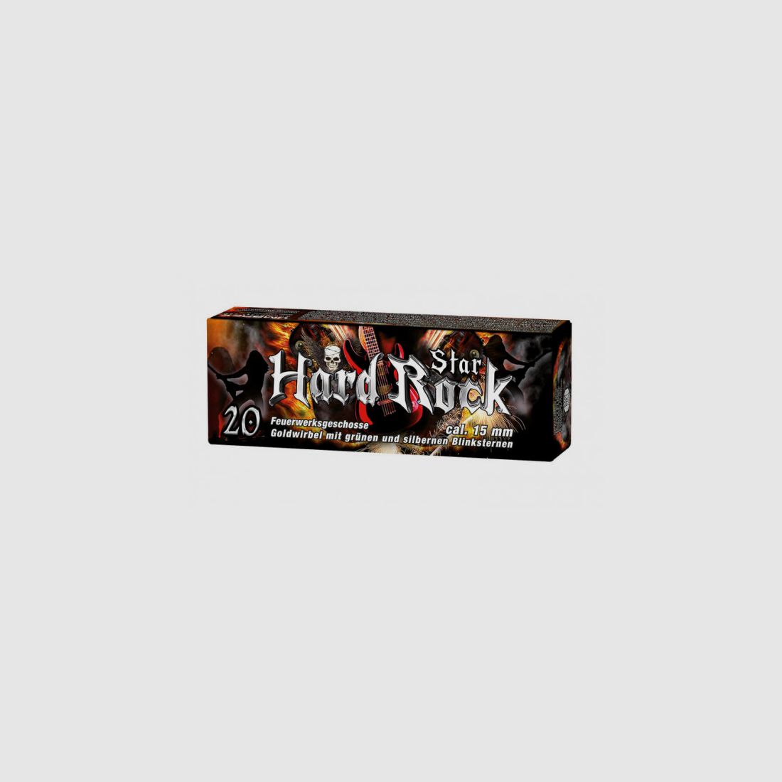 HARD ROCK STAR - GOLD SWIVEL - 20 SHOTS - 15 MM