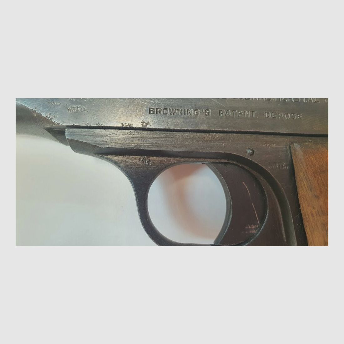 FABRIQUE NATIONALE D'ARMES DE GUERRE HERSTAL BELGIQUE! Przedmiot kolekcjonerski! Pistolet samopowtarzalny FN - 7.65mm Browning - Broń trofealna, zdjęcie 7 z 10