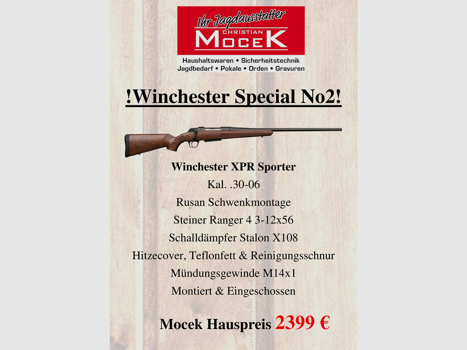 Winchester XPR Sporter, mit Steiner Ranger 4 3-12x56