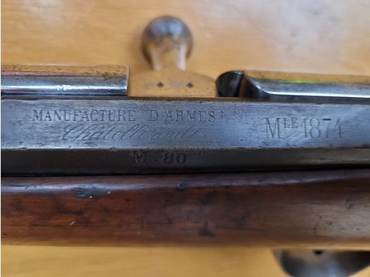 Good Gras rifle model 1874 M80 "pure" – caliber 11mm Gras original – Manufacture de Châtellerault in 1881 – one of the last – "Made in France" and small Rochelais – non-monogrammed – TBE +