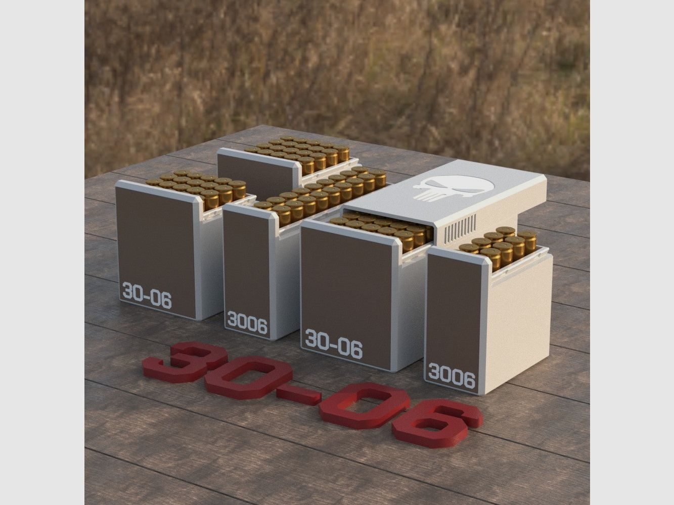 Filamelt ammunition box / Ammo Box .30-06 – cartridge box for 50 rounds, Made in Germany