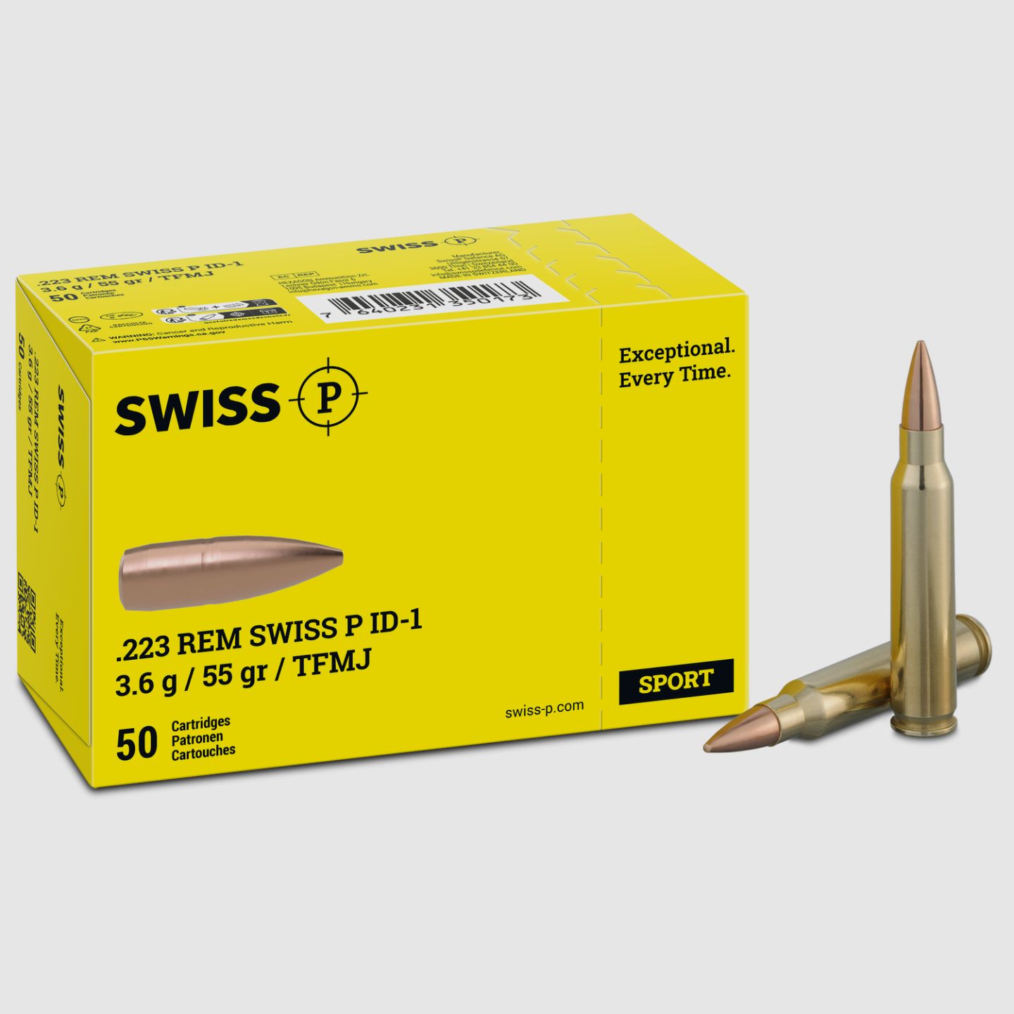 Swiss P ID-1 - .223 Rem. - 55 grs.