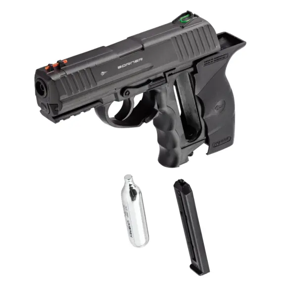 Pistolet CO2 Borner W3000M Culasse Fixe Calibre 4.5 BB'S, image 3 sur 4