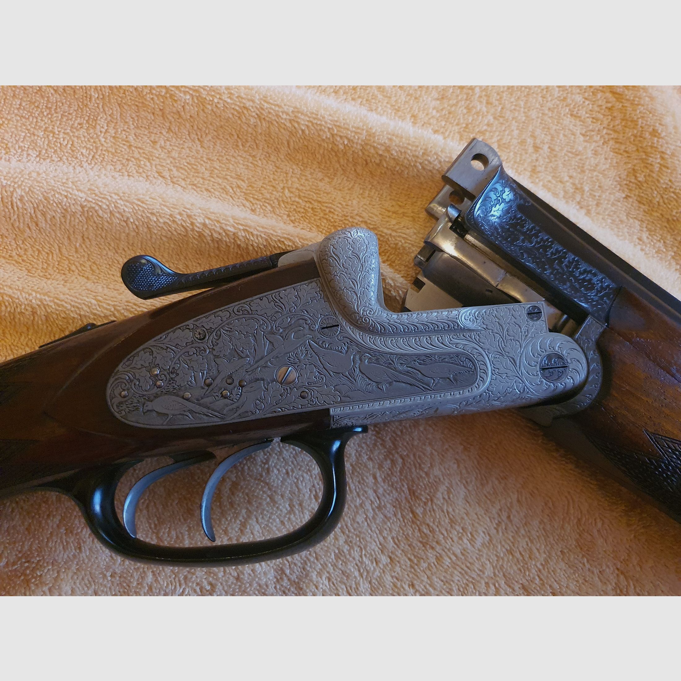 Arcydzieło Bockdoppelflinte Franz Kettner Suhl z zamkami bocznymi Holland & Holland Unikalne!