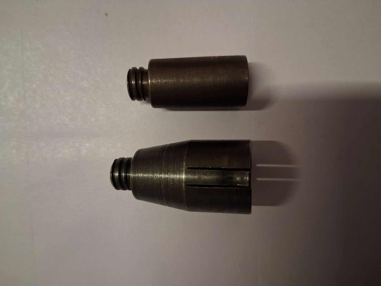 2x Abschussbecher Zusatzlauf-Satz 9 mm und 15 mm für alte Röhm Schreckschuss-Pistole