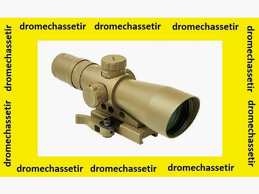 Lunette compacte tactique nc star2-7×32 reticule P4 sniper avec montage a serrage rapide, quick release, couleur Tan