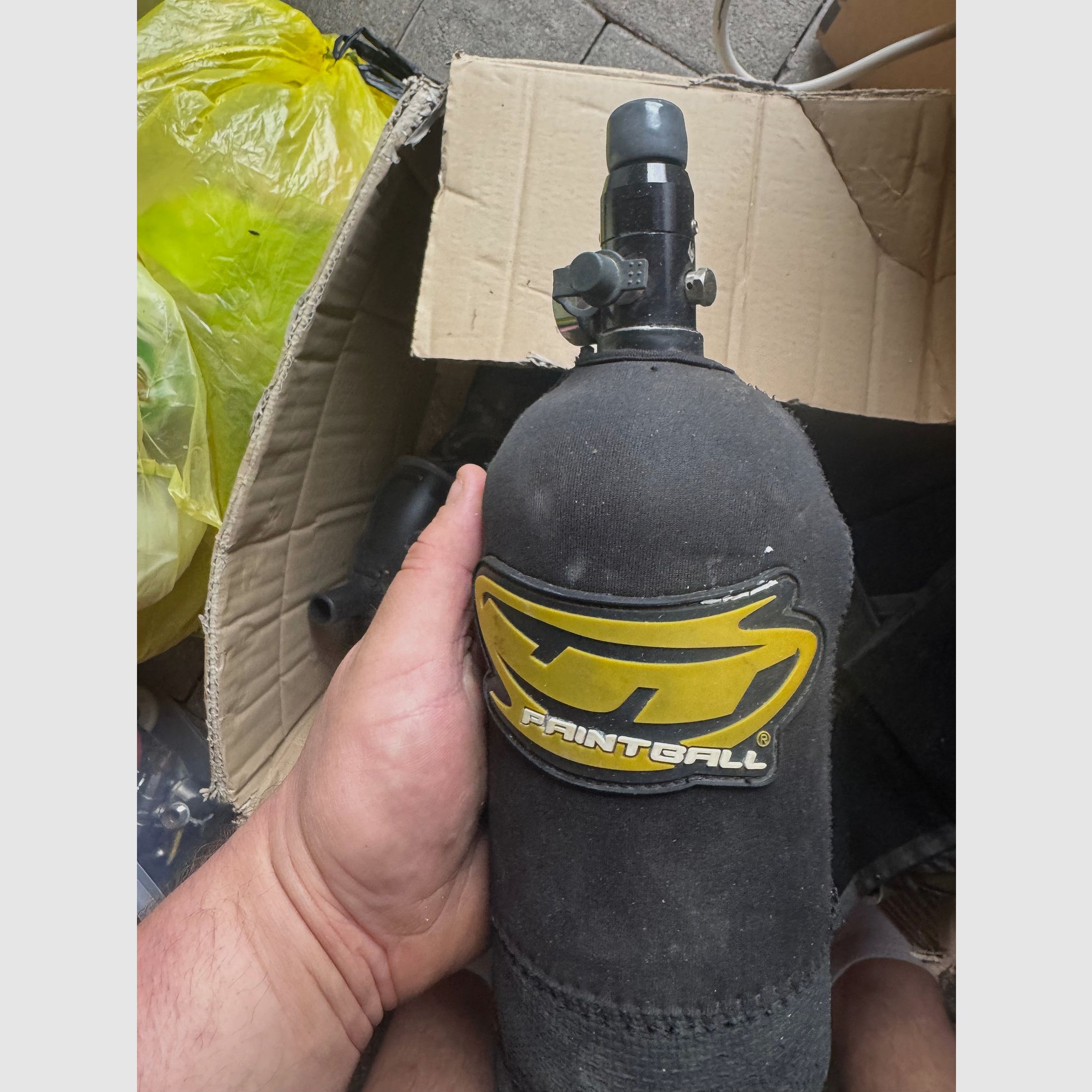 Paintball pistol with some accessories