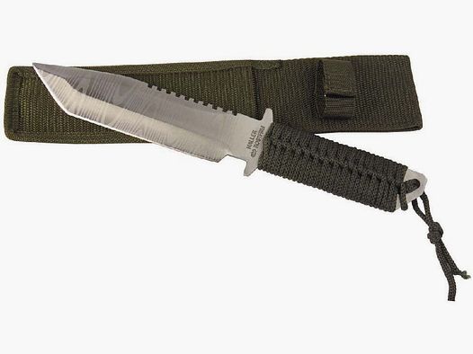Messer mit grünem Kordelgriff