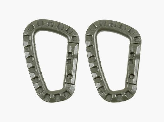 MFH ABS Karabiner Kunststoff oliv 2er Pack