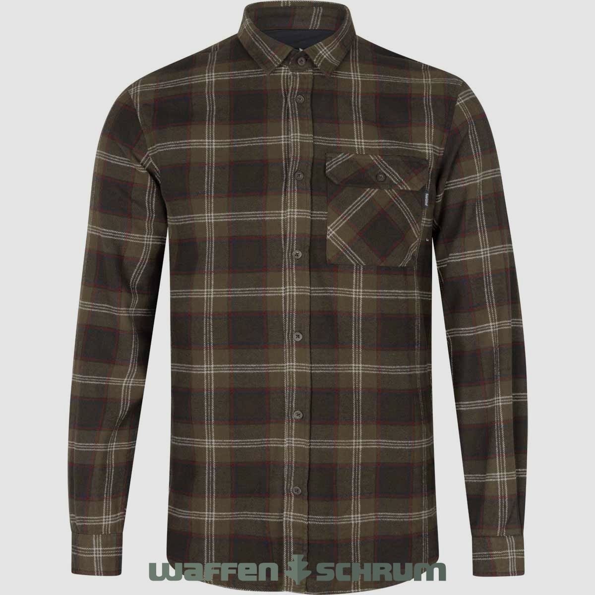 Chemise Seeland Glen à carreaux rouge forêt