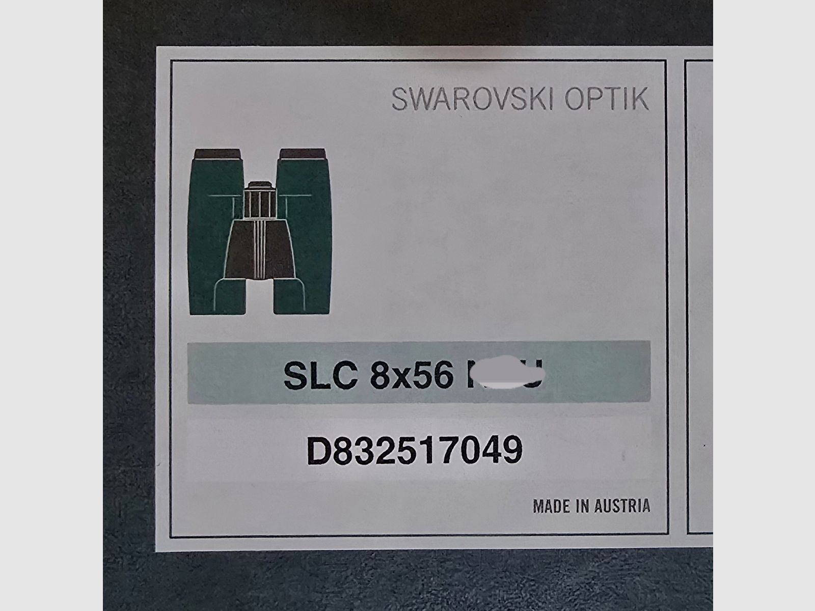 Binoculars Optics Swarovski SLC 8x56