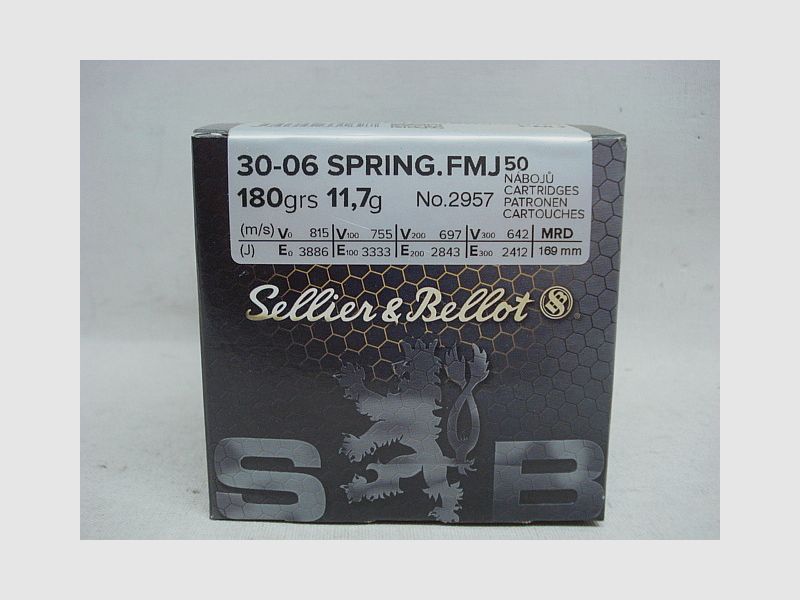 .30-06 FMJ / VM Boat Tail - 11,66g/180gr (a50)