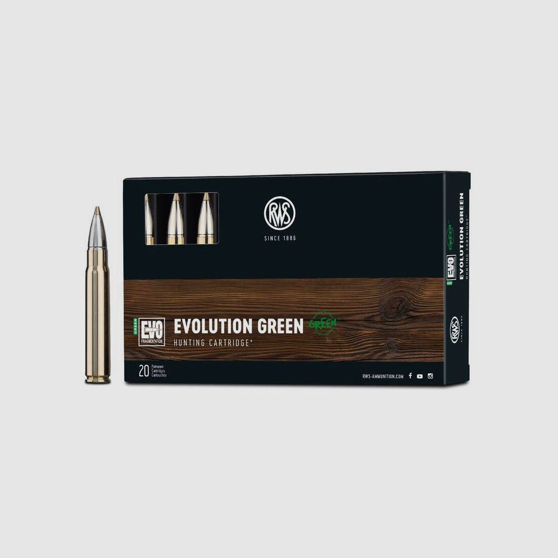 RWS 9,3x62 EVOLUTION GREEN 11,9g/184gr, Bild 1 von 3