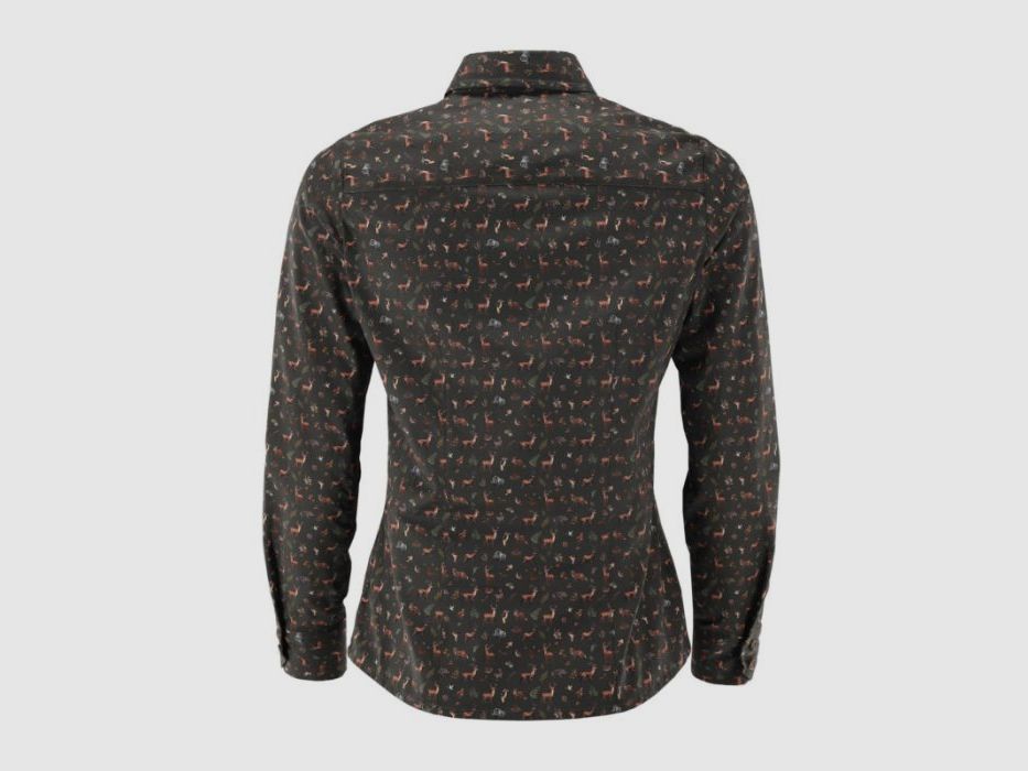 Tom Collins D-Blouse Haai Kraag Dier Motief Allover Print | Olijf, afbeelding 3 van 6