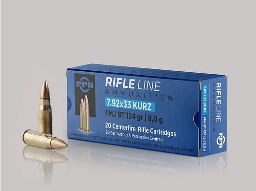 PRVI Partizan VM/FMJ 8g/123grs - 20 sztuk 7,92x33 Kurz; 8x33 Kurz