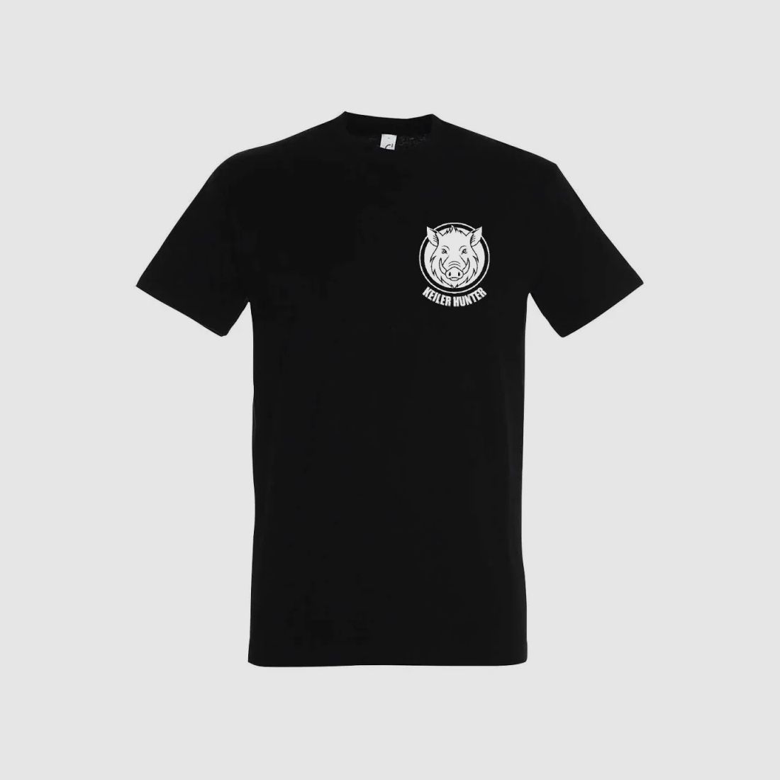 T-Shirt Keiler Hunter schwarz 100% Baumwolle Kurzarm Logo 3, Bild 2 von 12