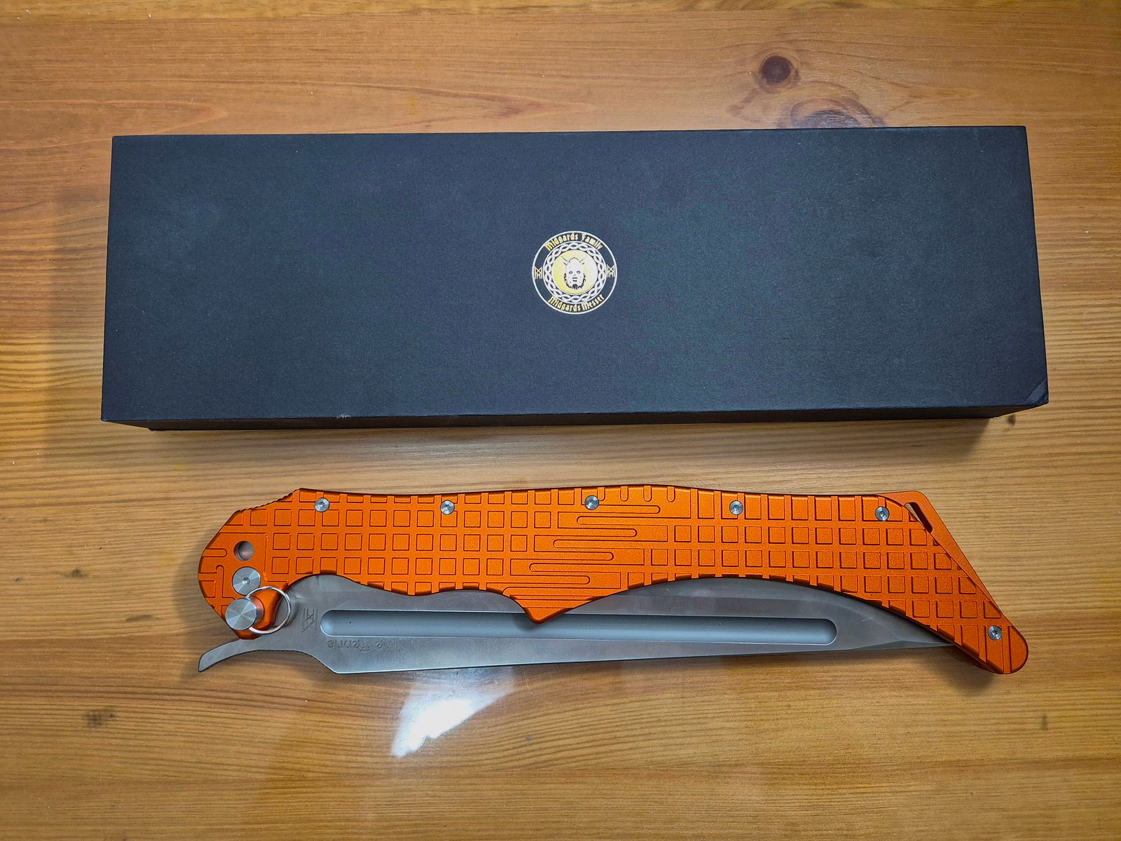 Midgards Messer Fenris - Orange / Limitiert - XXL Linerlock