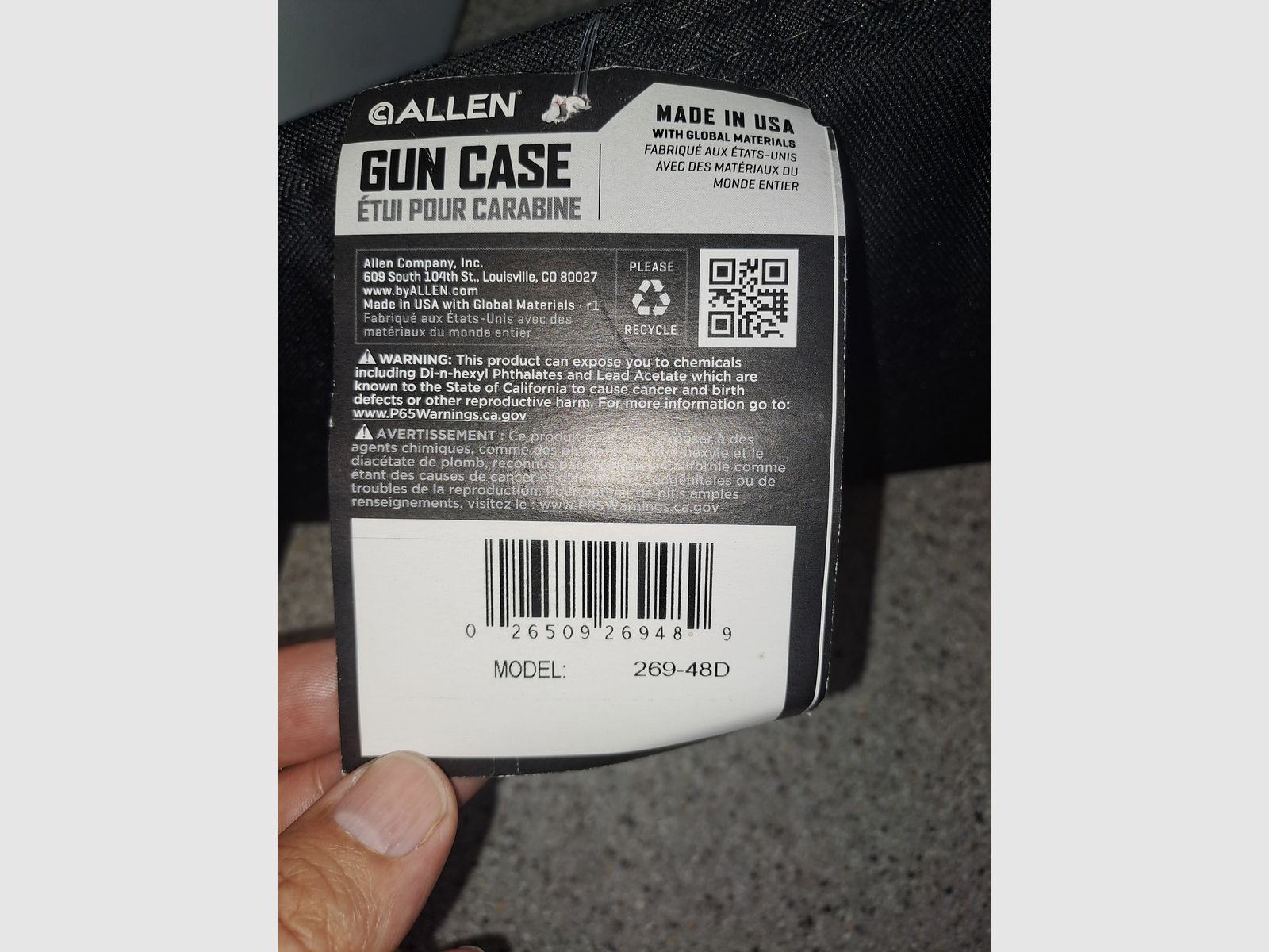 ALLEN Made in USA, Neues Langwaffenfuteral unbenutzt 130cm für LW mit ZF