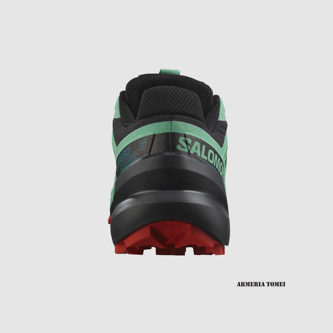 SALOMON – FEMMES – SPEEDCROSS 6 W Noir / Biscay Vert / Rouge Feu, image 3 sur 7