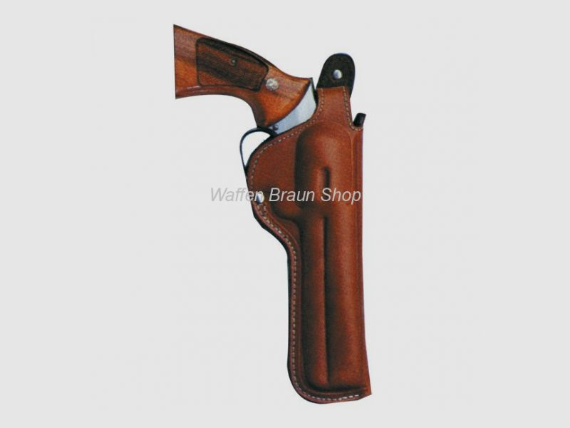 Holster de ceinture AKAH TOP GUN pour S&W cadre N ou cadre k/L avec un large marteau de 6 "