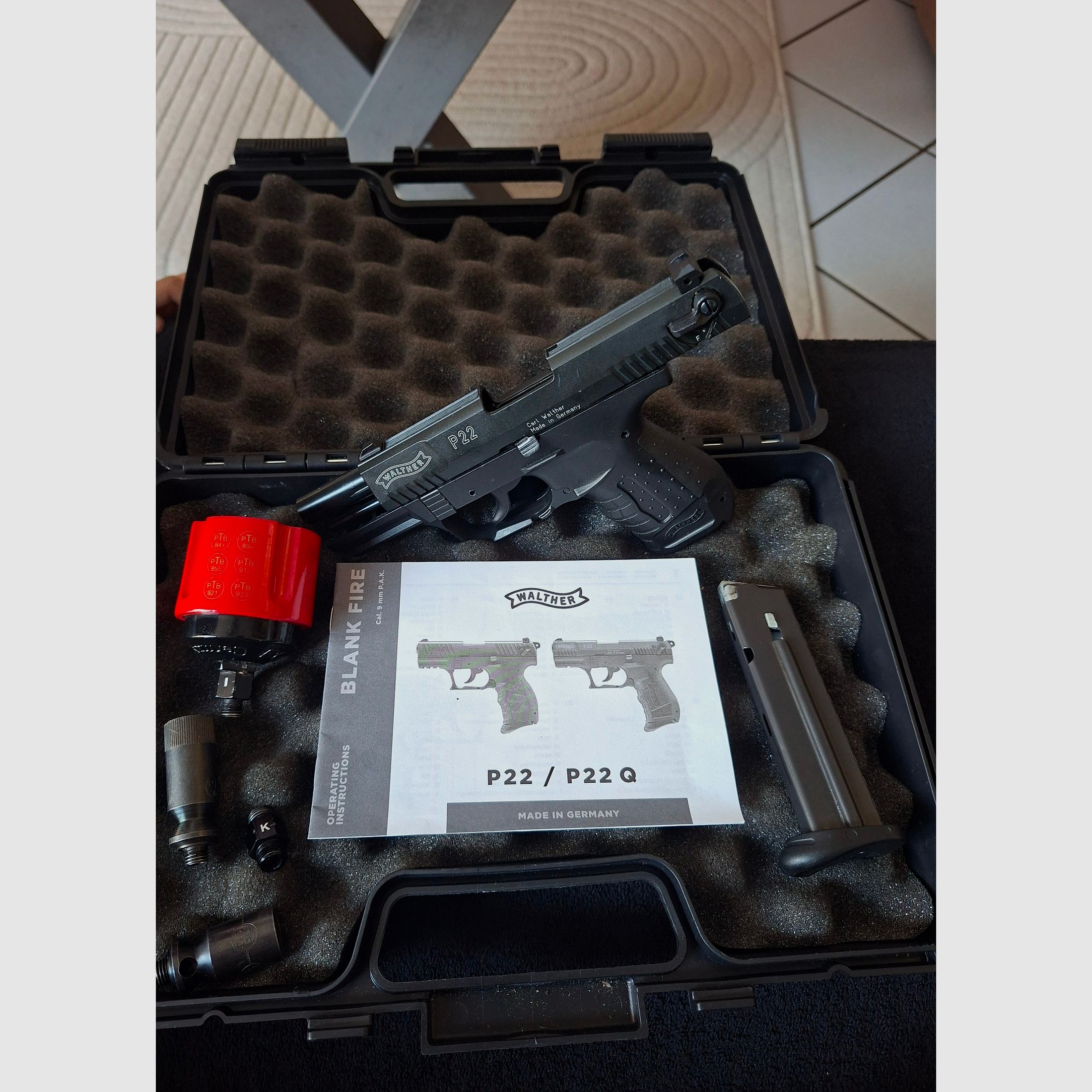 Walther P 22 Schreckschusspistolen Set 