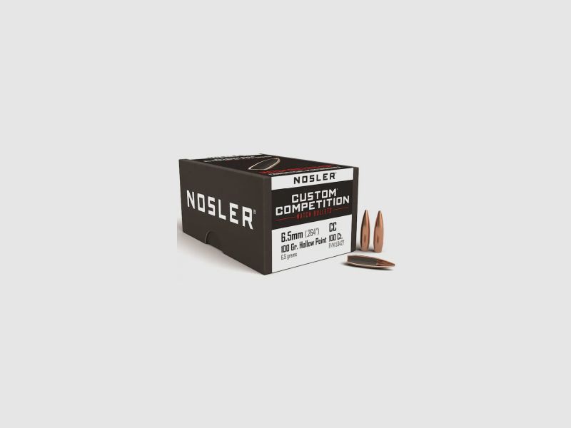 Bala Nosler 6,5mm/.264 Custom Competition 100GR HPBT 100 piezas