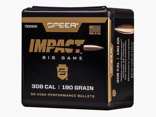 Balle Speer .30/.308 190GR Impact 50 pièces