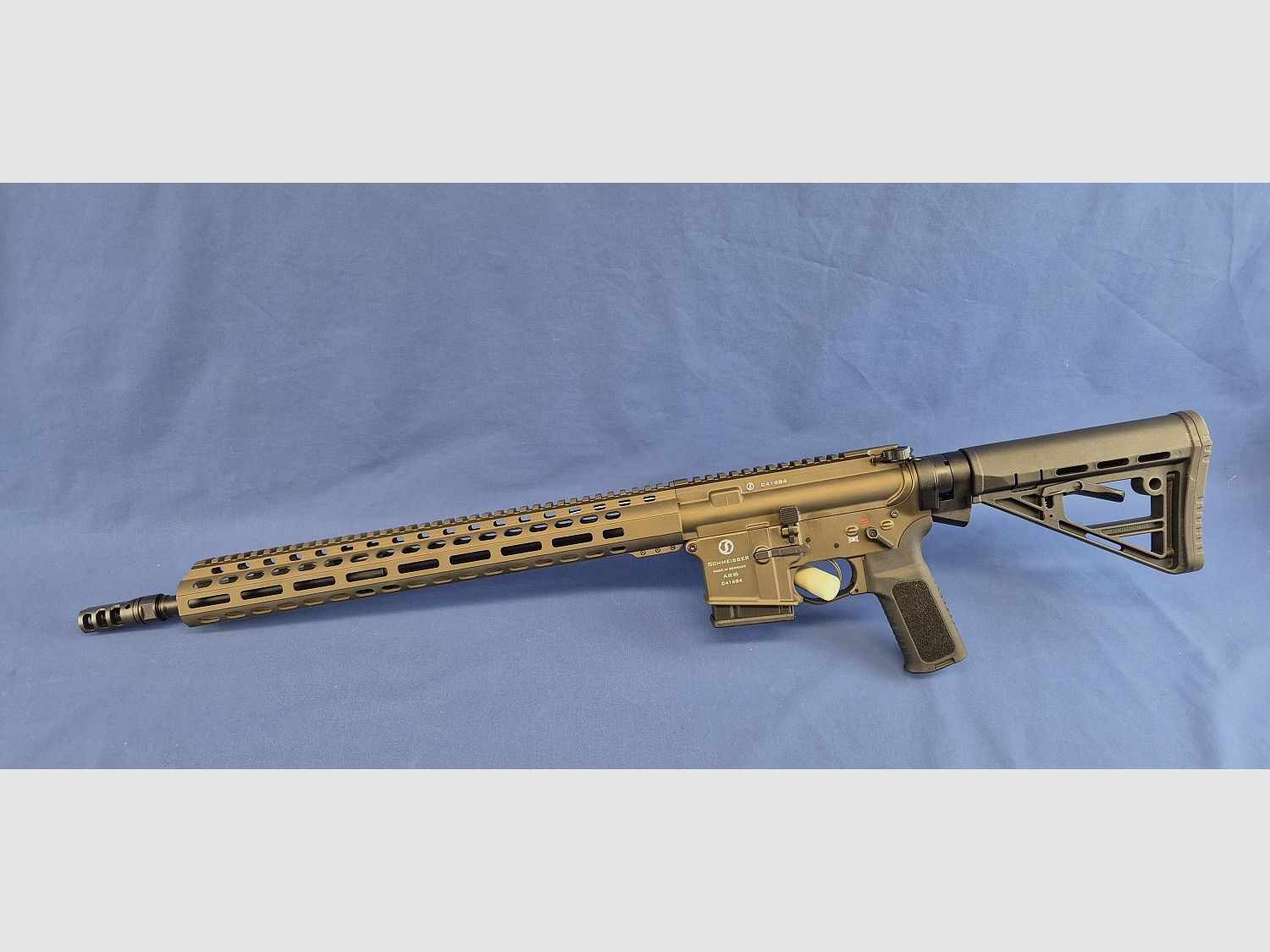 SETANGEBOT EXTREM AKTION!!!! Schmeisser AR15 Dynamic L Bronze, Kal.223Rem. LL:16,75″ mit BURRIS Zielfernrohr SET RT-6 1-6×24 Combo, Absehen Ballistic AR, Bild 1 von 4