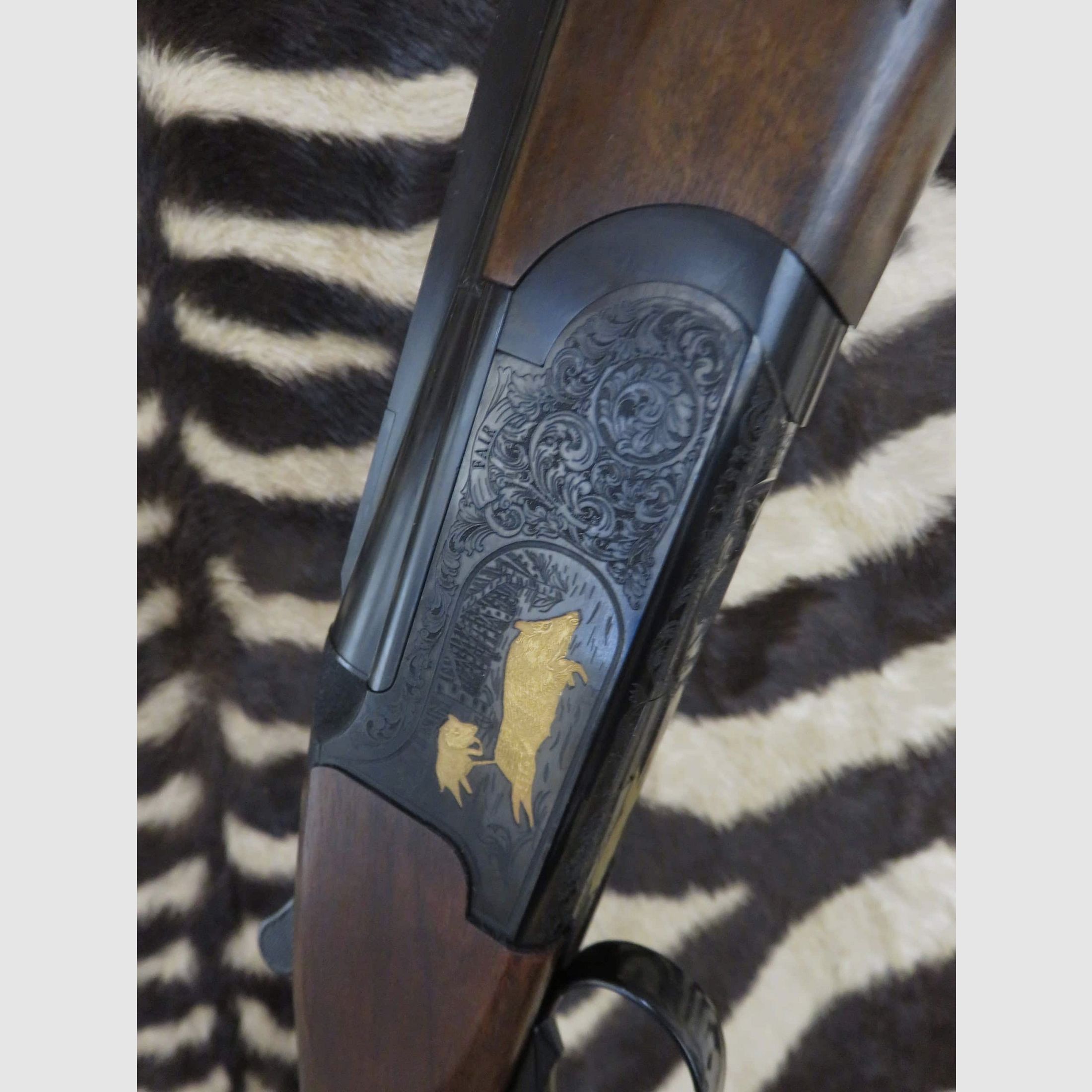 Doppelbüchse FAIR Premier Stahl schwarze Bocke Kal.444 Marlin Läufe 55 cm, Bild 5 von 11
