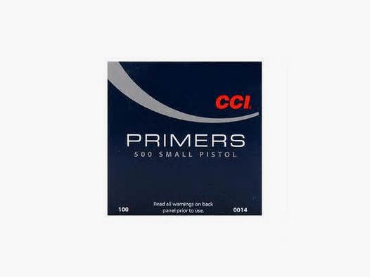 CCI 500 SMALL PISTOL PRIMER 1000 PZ