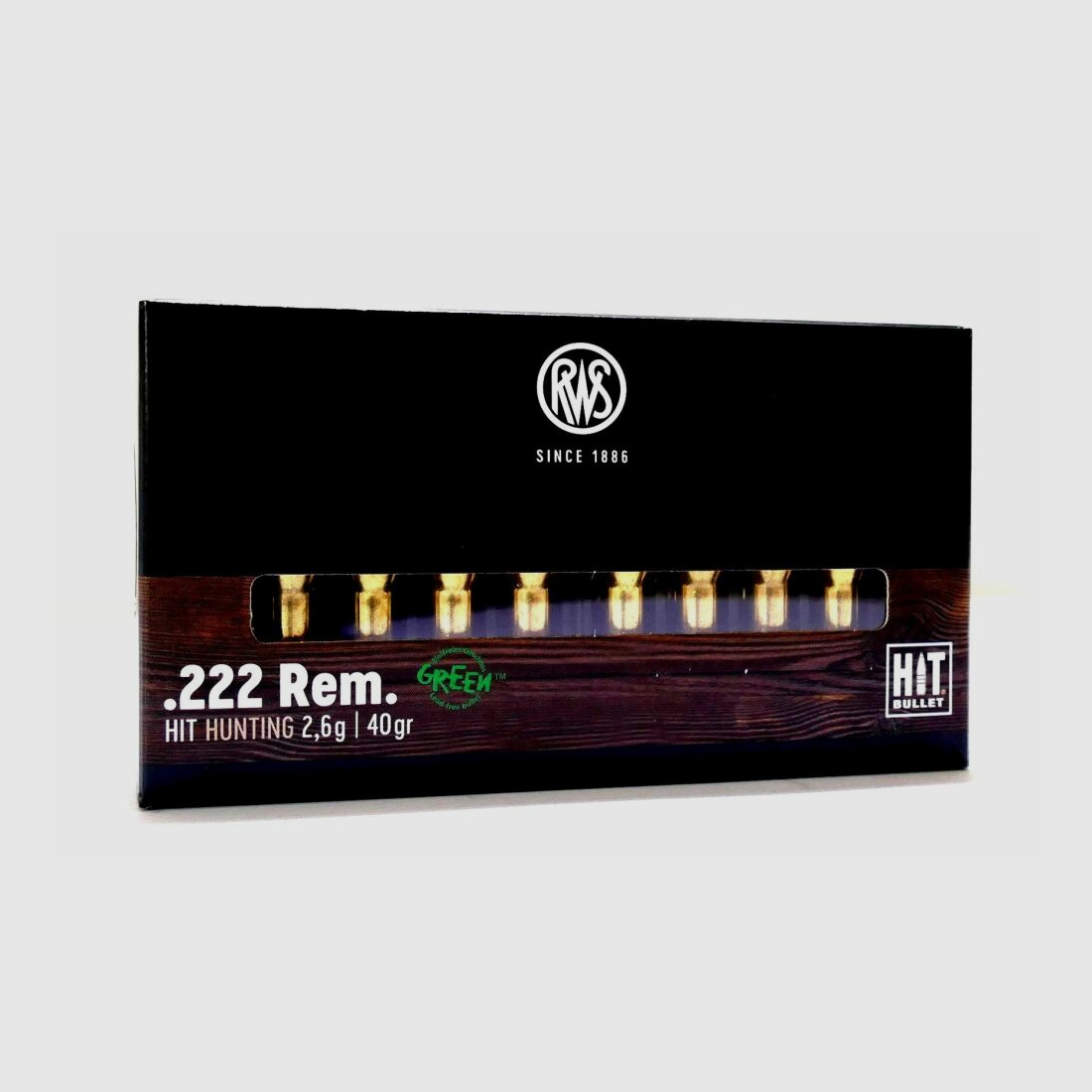 RWS .222 REM HIT Green 2.6g/40gr